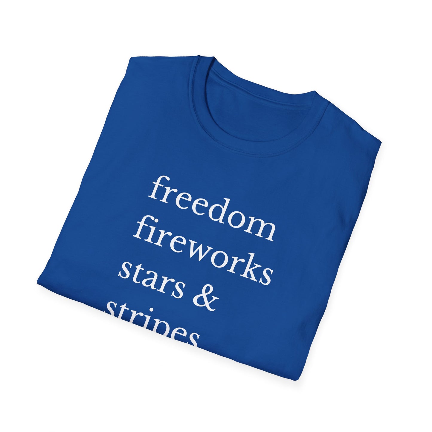 Freedom fireworks stars & stripes Unisex Softstyle T-Shirt