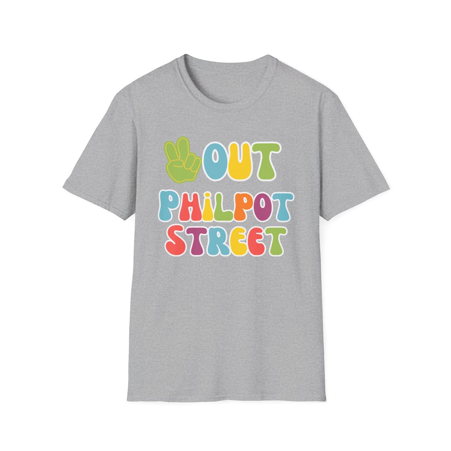 Peace out Philpot Street Unisex Softstyle T-Shirt