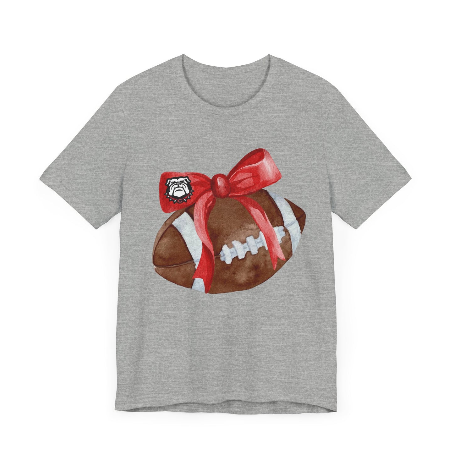 Cedartown Football and Bow Bella Canvas 3001 Unisex Jersey Short Sleeve Tee