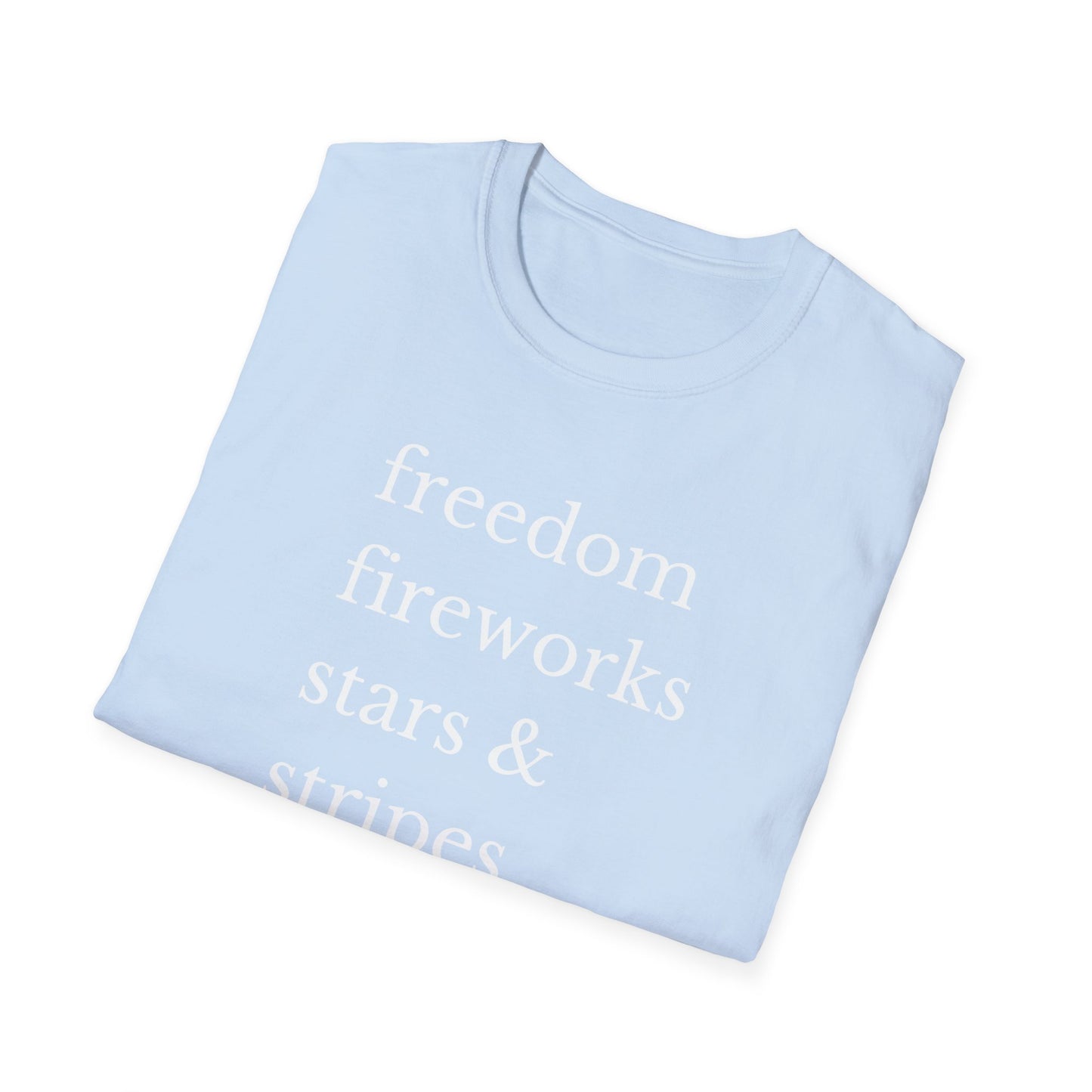 Freedom fireworks stars & stripes Unisex Softstyle T-Shirt