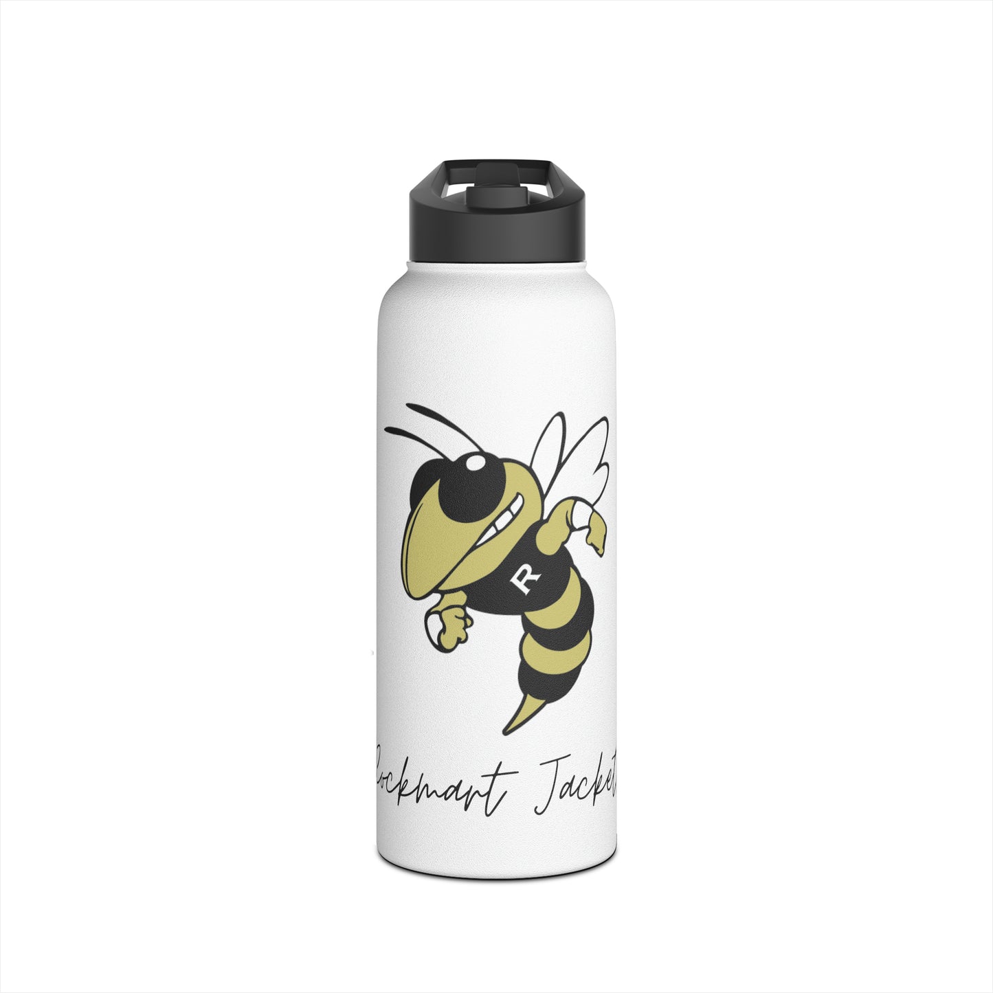 Rockmart Jackets School Spirit Sports Stainless Steel Water Bottle, Standard Lid