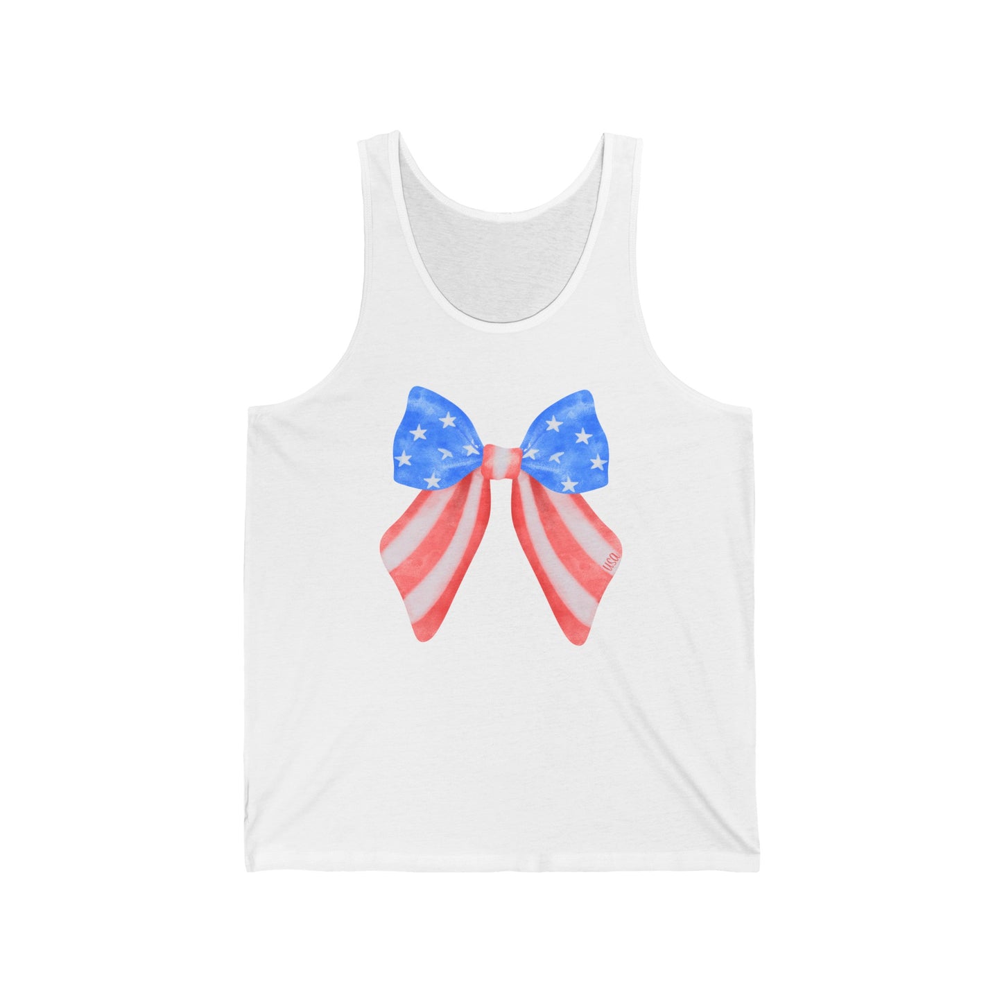 American Flag Bow Unisex Jersey Tank