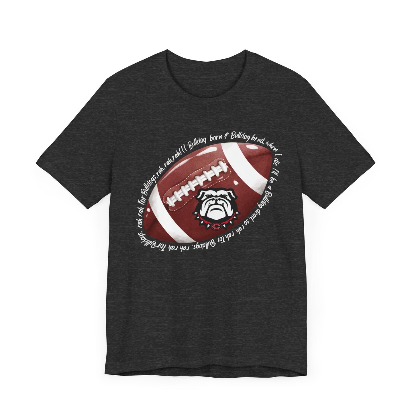 Cedartown Bulldog Born and Bred Football Unisex Jersey Short Sleeve Tee