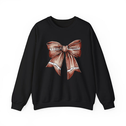 Football Bow Unisex Heavy Blend™ Crewneck Sweatshirt