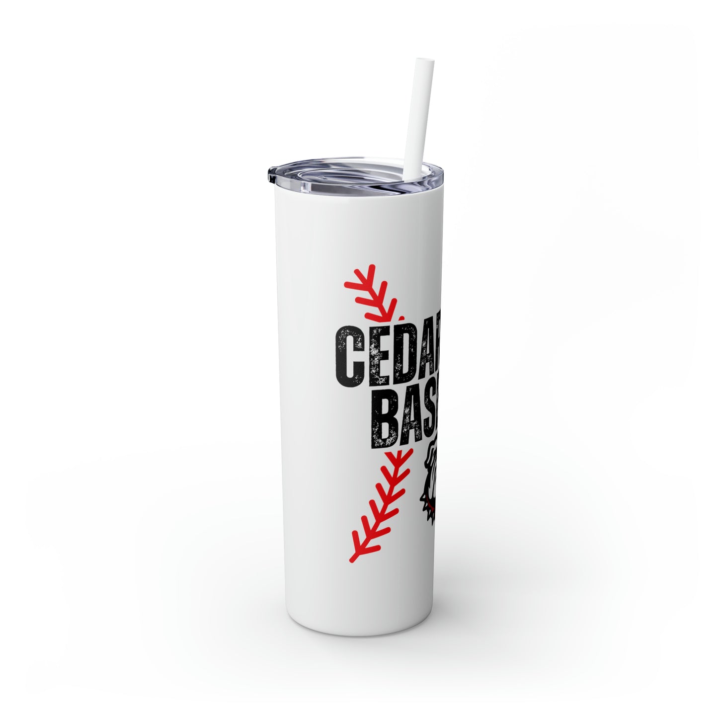 Cedartown Bulldogs Baseball Skinny Tumbler with Straw, 20oz