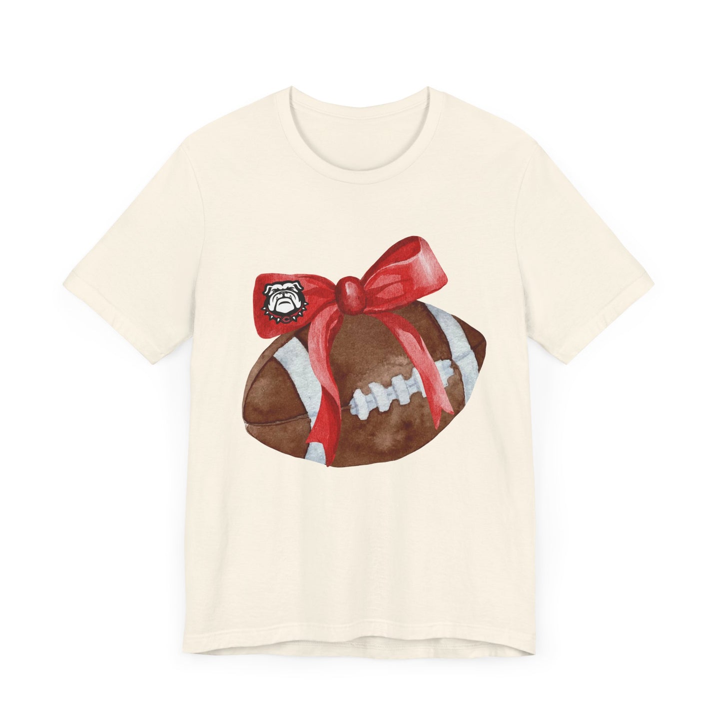 Cedartown Football and Bow Bella Canvas 3001 Unisex Jersey Short Sleeve Tee