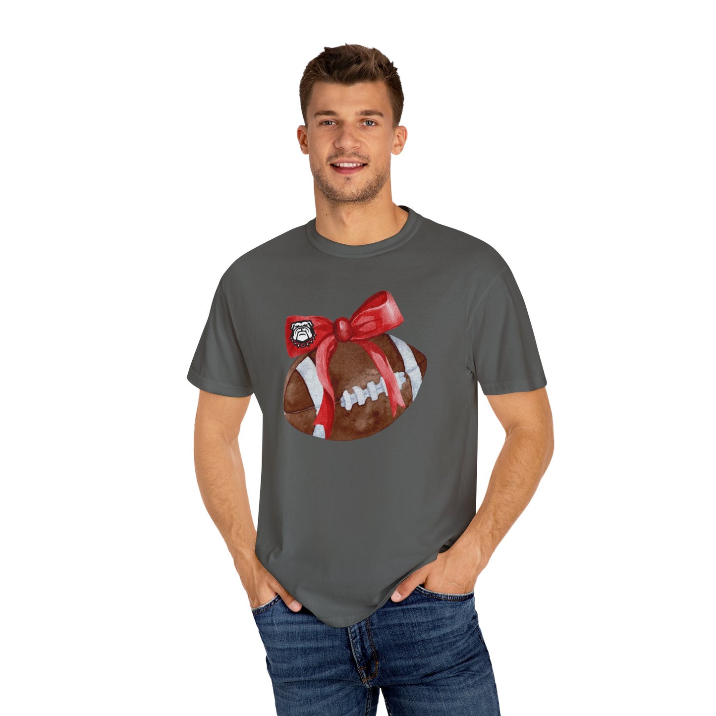 Cedartown Football Bow Comfort Colors 1717 Unisex Garment-Dyed T-shirt