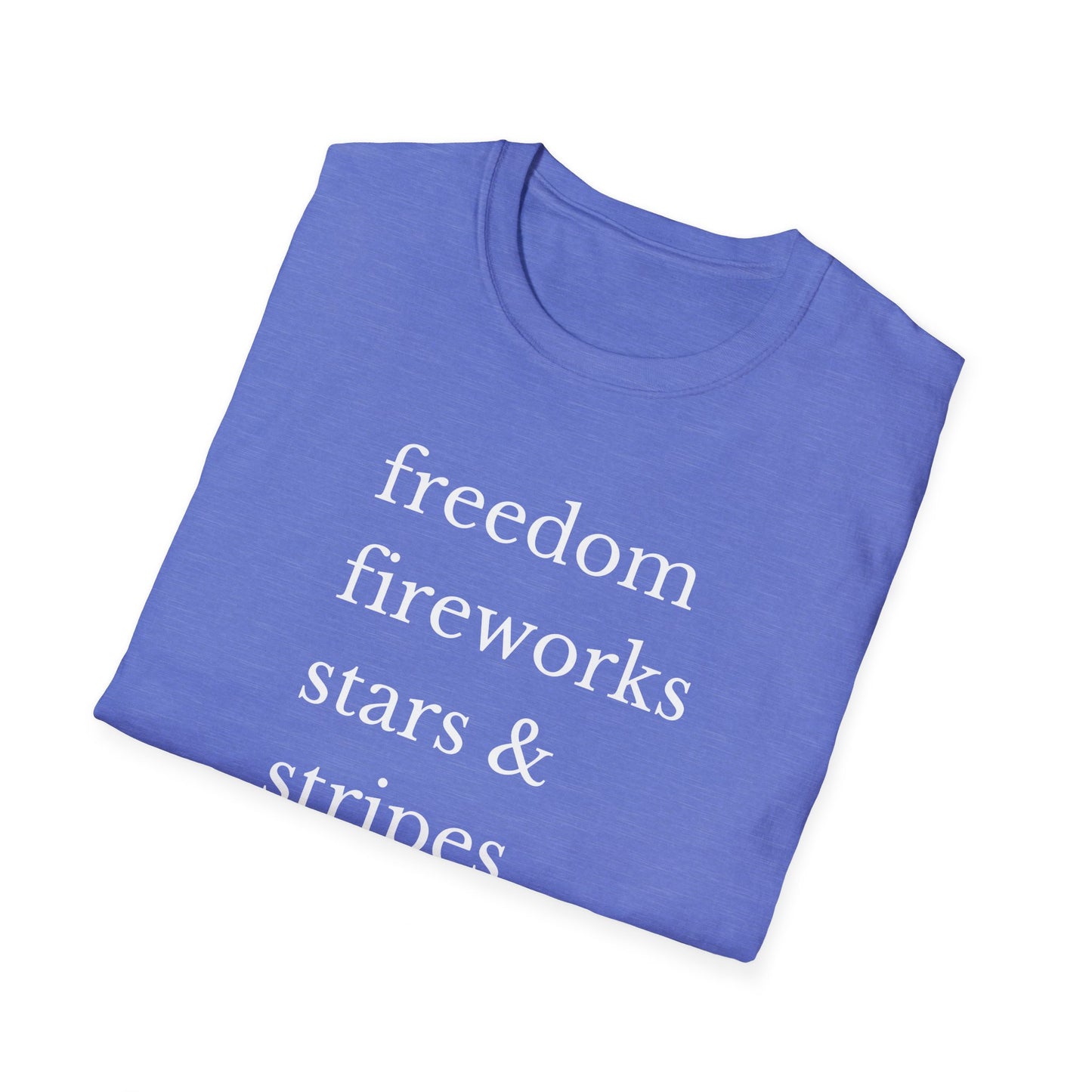 Freedom fireworks stars & stripes Unisex Softstyle T-Shirt