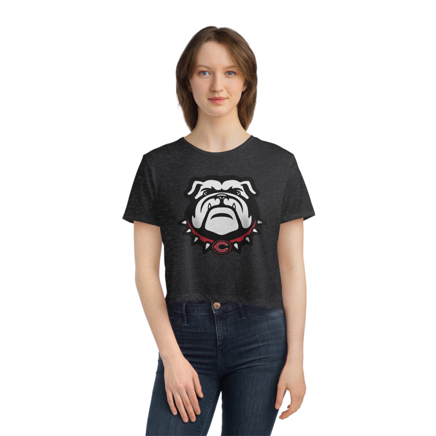 Cedartown Bulldogs School Spirit Women's Flowy Cropped Tee