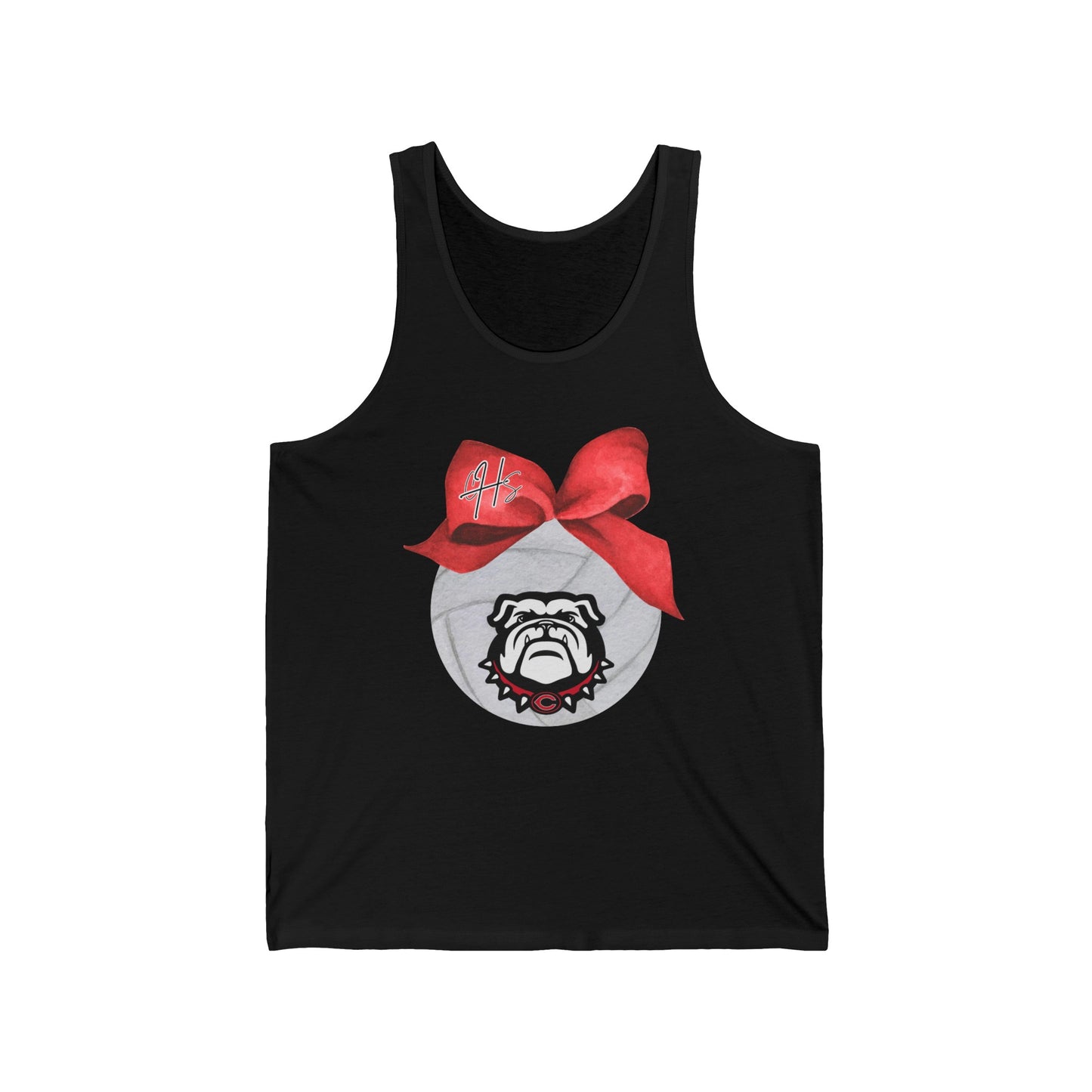 Cedartown Volleyball Bow Bella+Canvas Unisex Jersey Tank