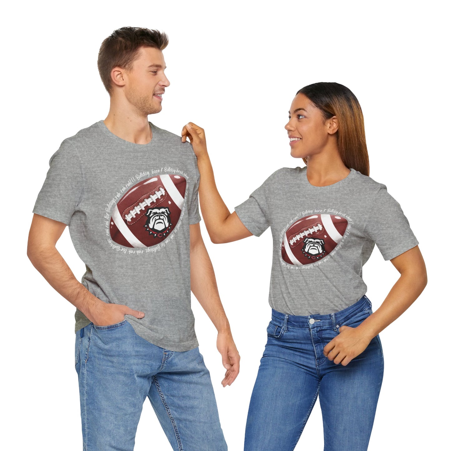 Cedartown Bulldog Born and Bred Football Unisex Jersey Short Sleeve Tee