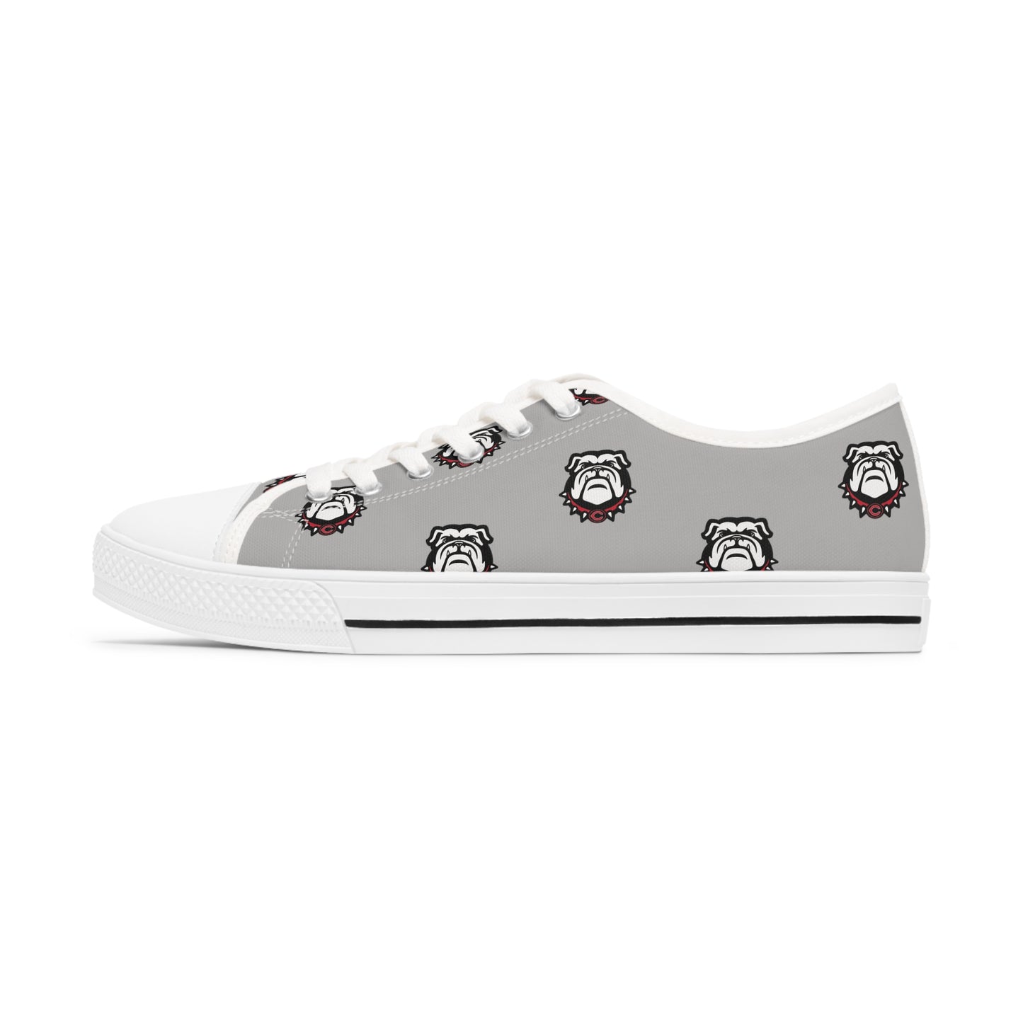 Grey Cedartown Bulldog School Spirit Women's Low Top Sneakers