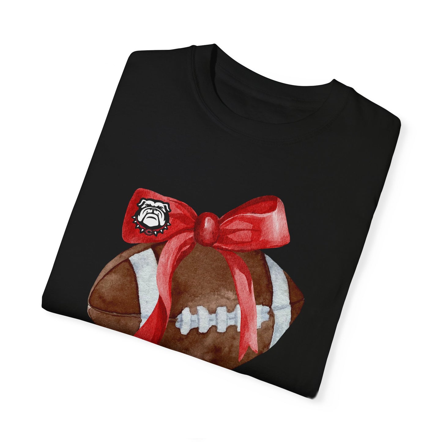 Cedartown Football Bow Comfort Colors 1717 Unisex Garment-Dyed T-shirt