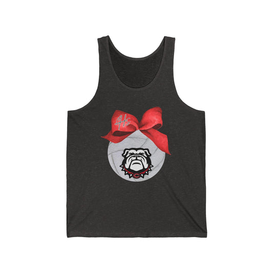 Cedartown Volleyball Bow Bella+Canvas Unisex Jersey Tank