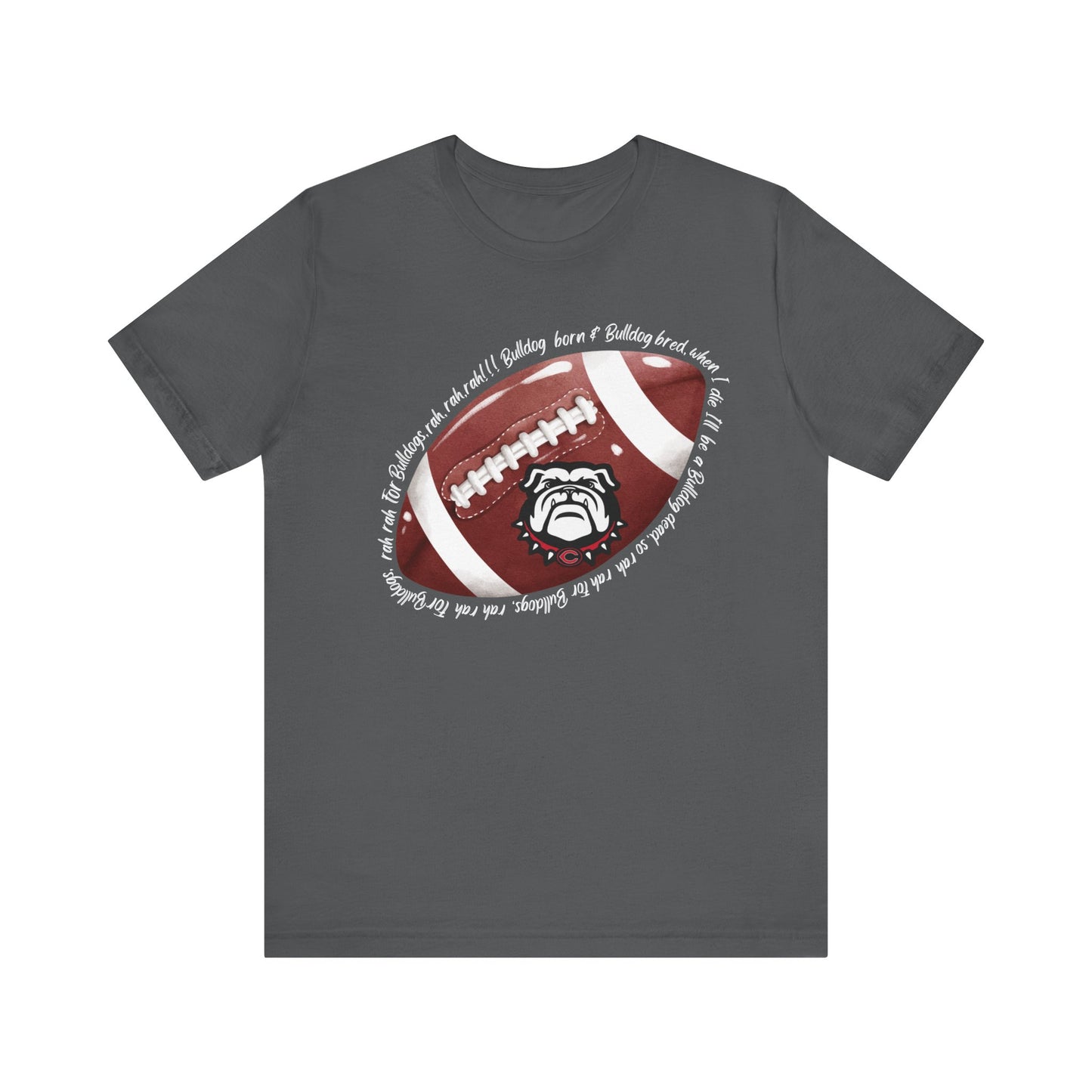 Cedartown Bulldog Born and Bred Football Unisex Jersey Short Sleeve Tee