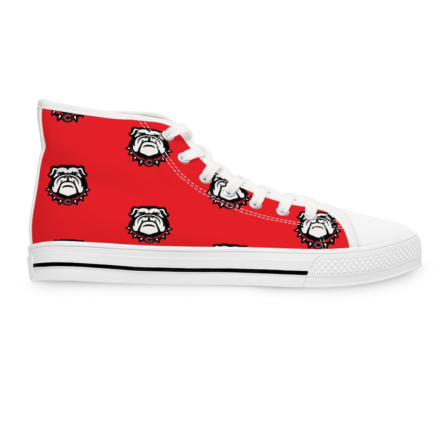 Cedartown Bulldog School Spirit Women's High Top Sneakers