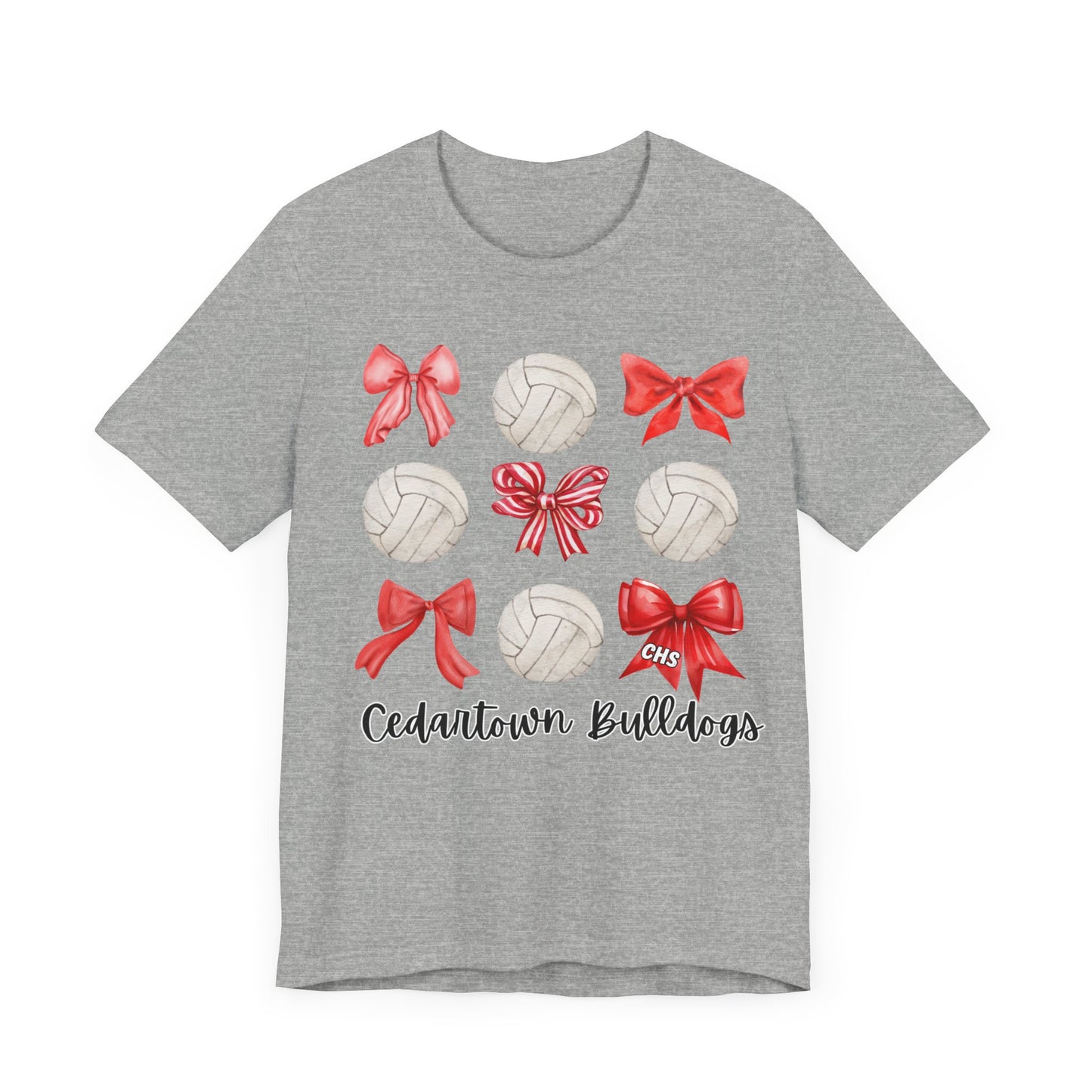 Cedartown Volleyball with Bows Bella+Canvas Unisex Jersey Short Sleeve Tee