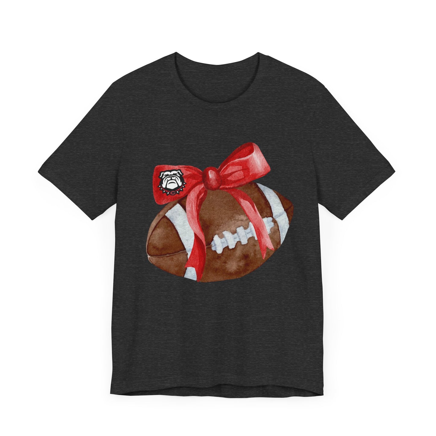 Cedartown Football and Bow Bella Canvas 3001 Unisex Jersey Short Sleeve Tee