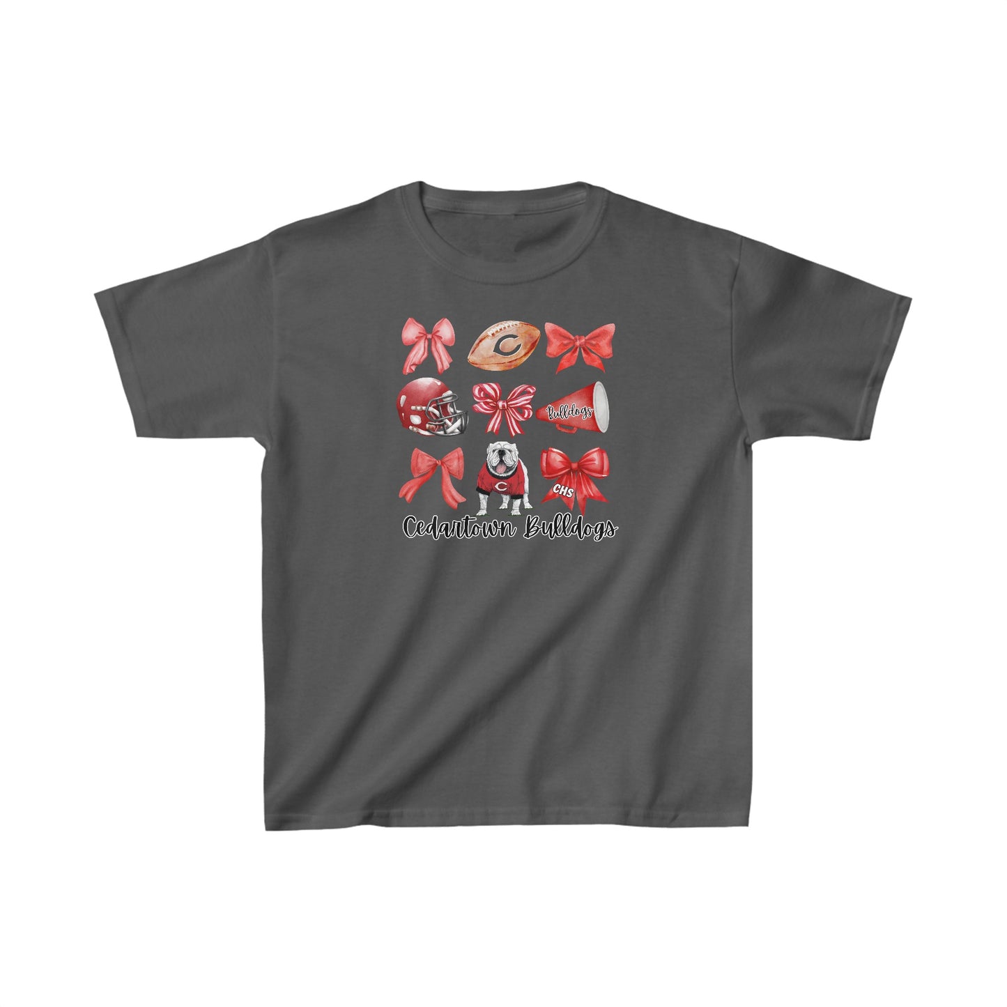 Kids Bows and Bulldogs Gildan Cotton™ Tee