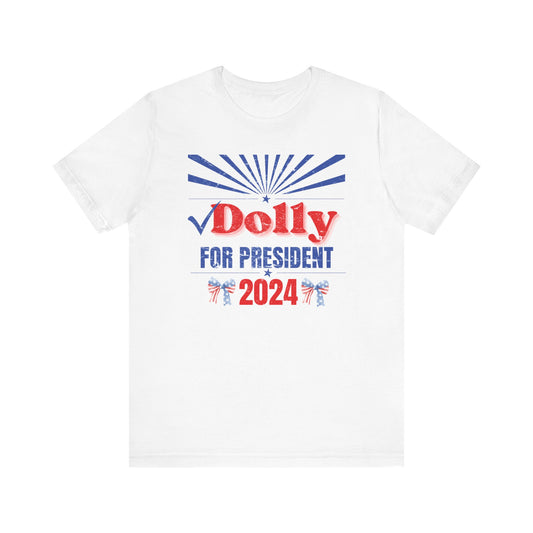 Dolly for President with Bows Unisex Jersey Short Sleeve Tee