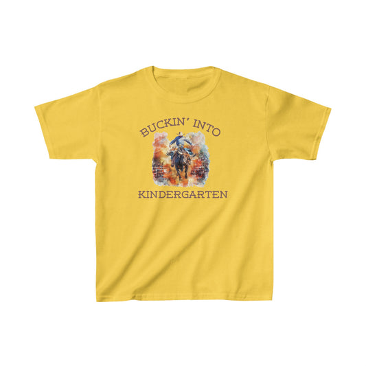 Buckin' Into Kindergarten Kids Heavy Cotton™ Tee