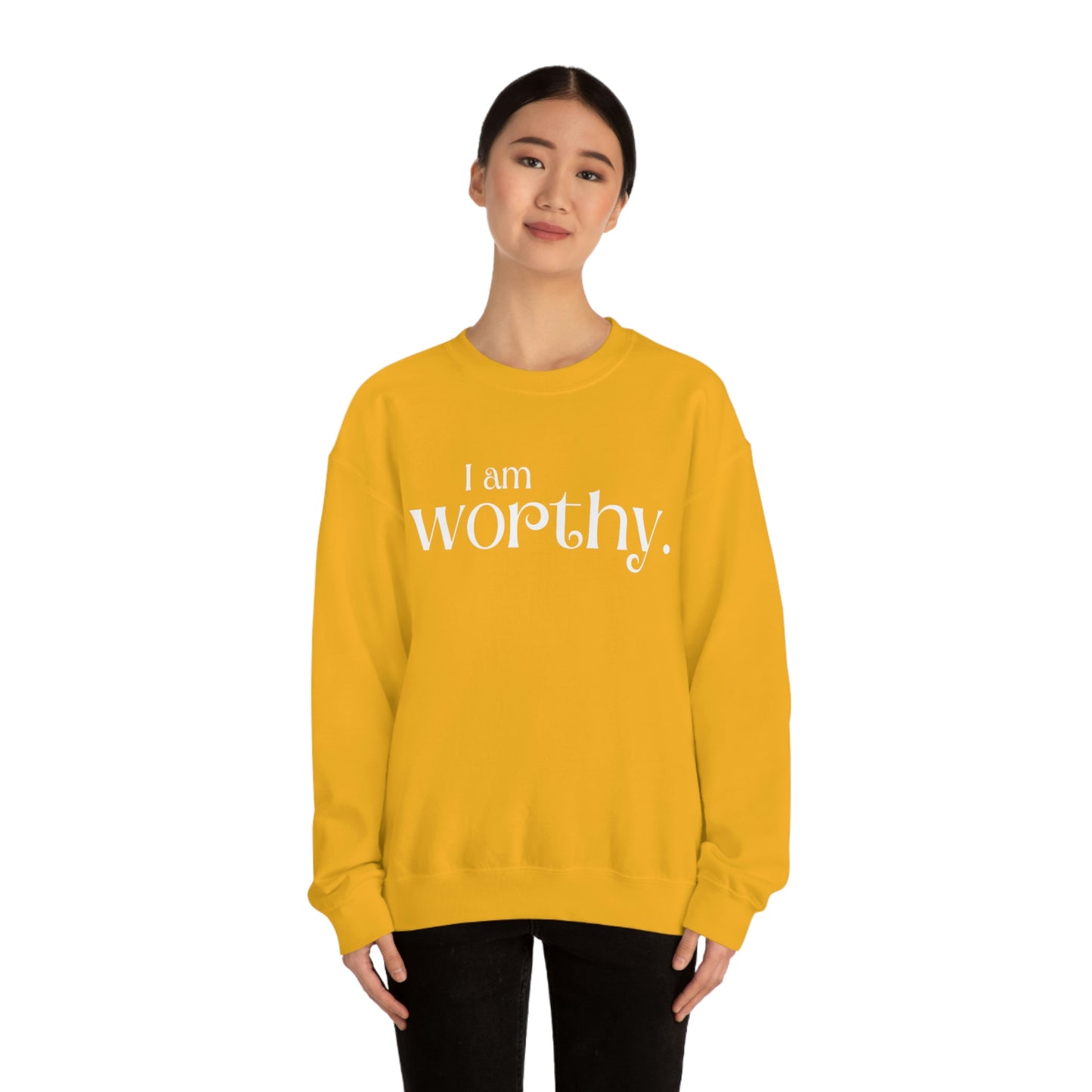 I am worthy Women's affirmation crew neck sweatshirt