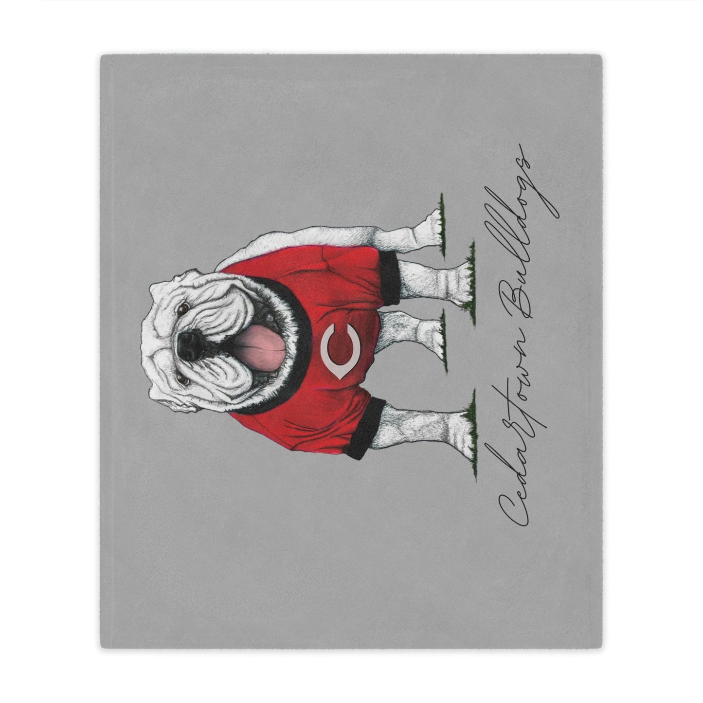 Cedartown Bulldogs Mascot School Spirit Minky Blanket