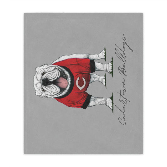 Cedartown Bulldogs Mascot School Spirit Minky Blanket