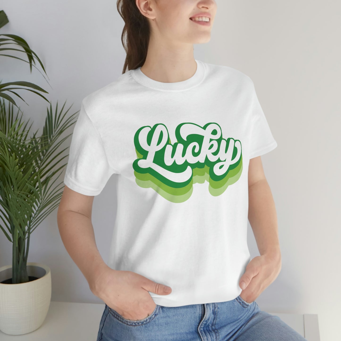 St. Patrick's Day Lucky Bella+Canvas 3001 Unisex Jersey Short Sleeve Tee