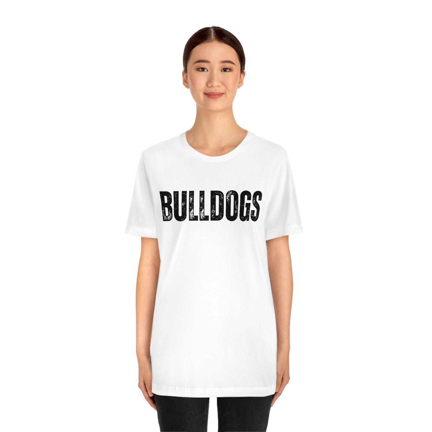 Bulldogs Women's and Men's Unisex Jersey Short Sleeve Tee Bella+Canvas 3001