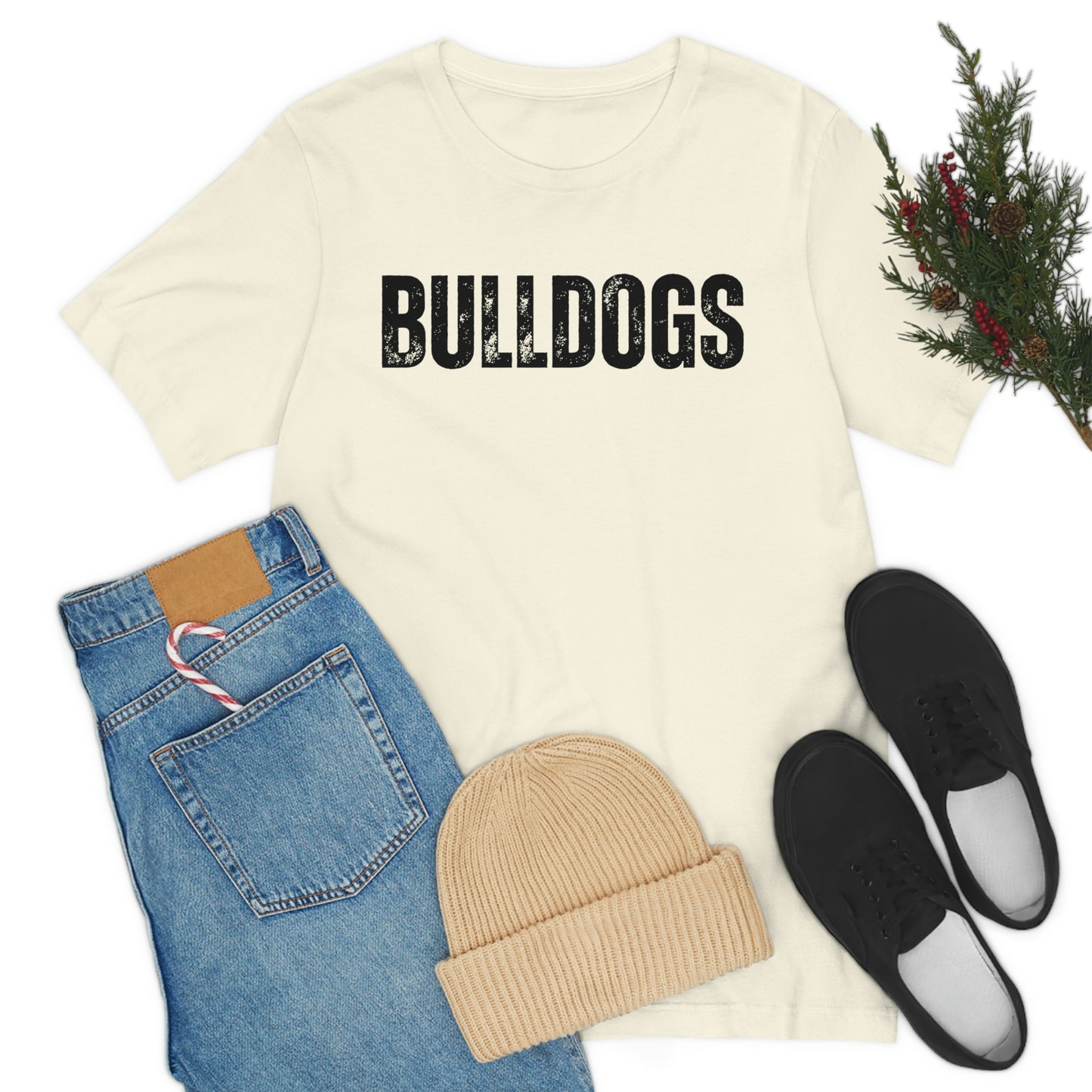 Bulldogs Women's and Men's Unisex Jersey Short Sleeve Tee Bella+Canvas 3001