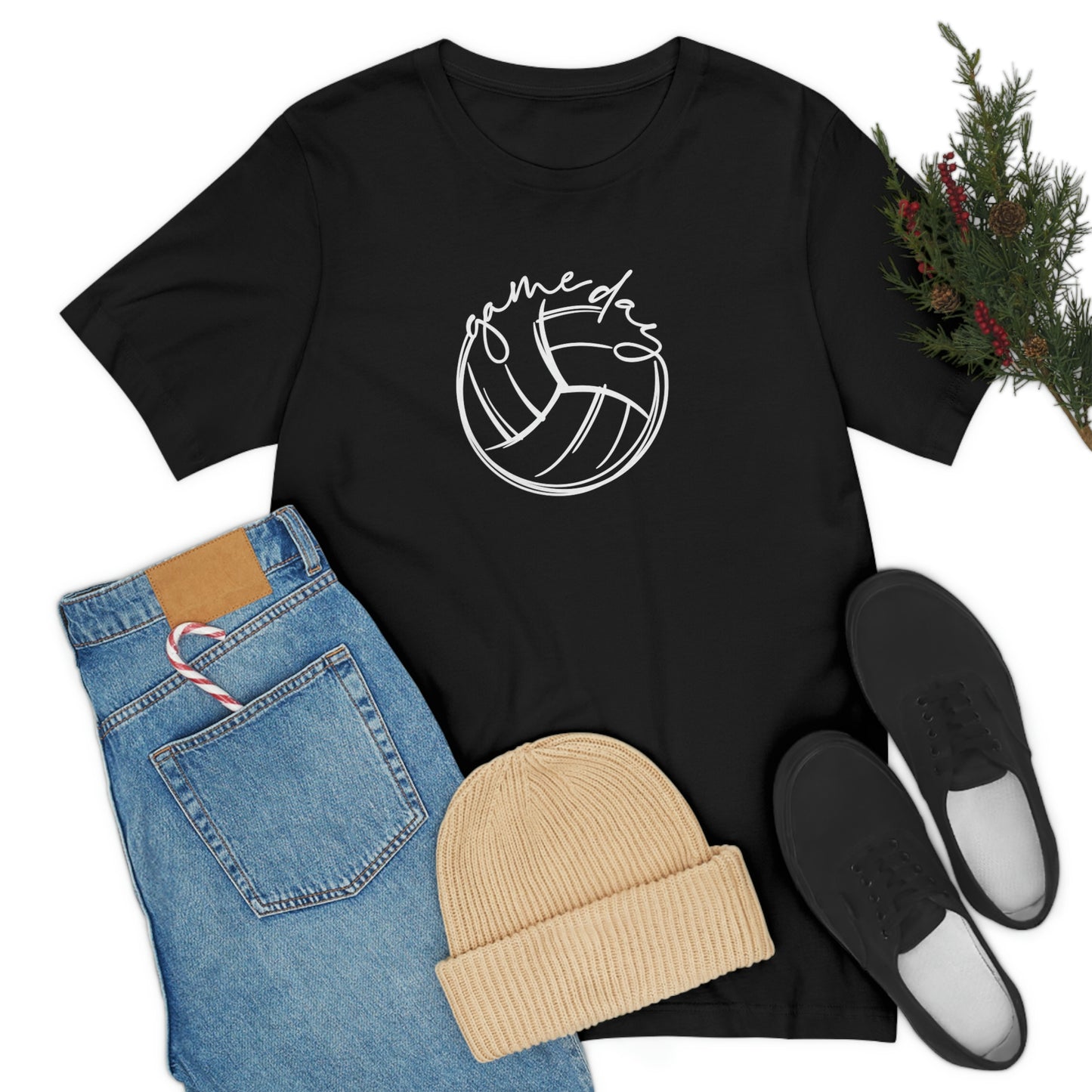 Volleyball Game Day Bella+Canvas 3001 Unisex Jersey Short Sleeve Tee