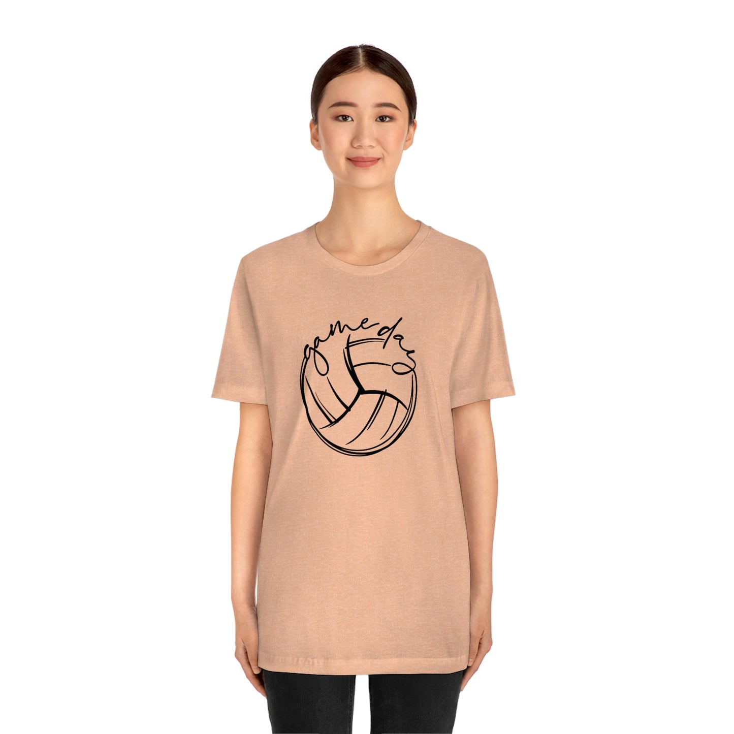 Volleyball Game Day Bella+Canvas 3001 Unisex Jersey Short Sleeve Tee