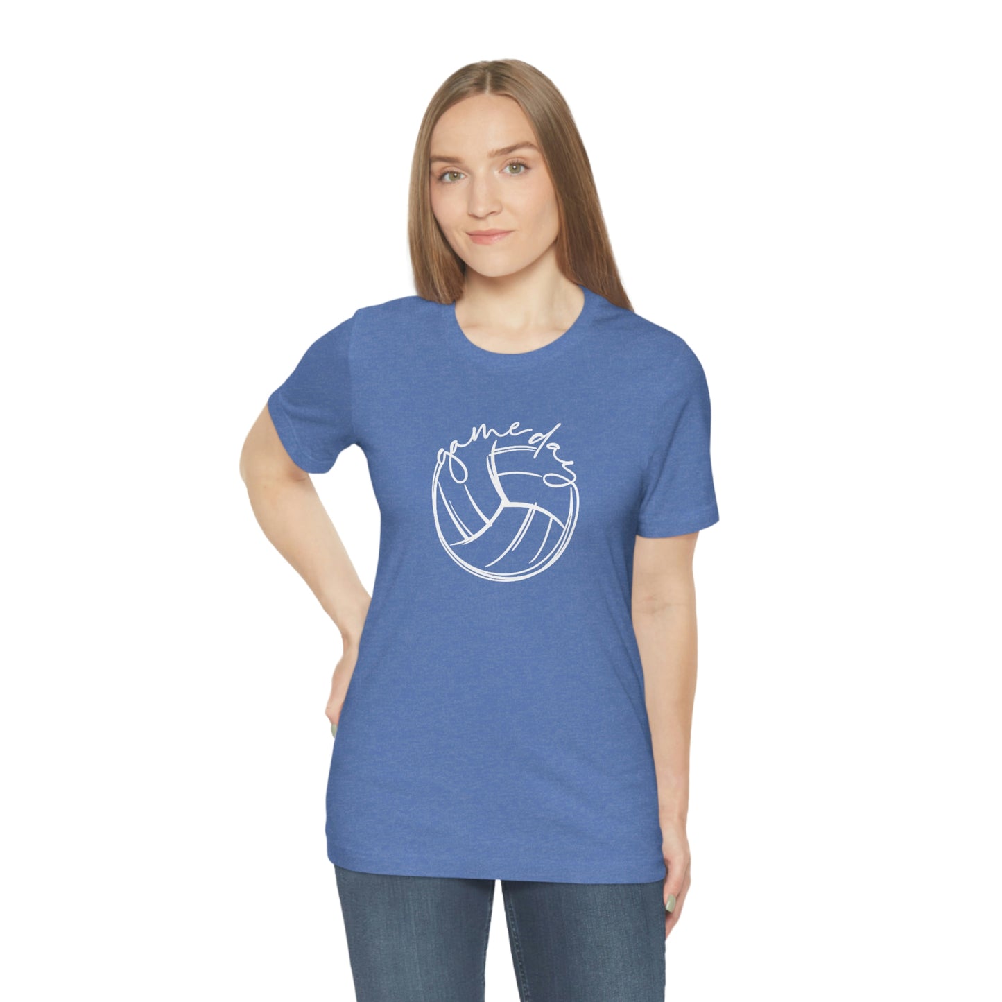 Volleyball Game Day Bella+Canvas 3001 Unisex Jersey Short Sleeve Tee