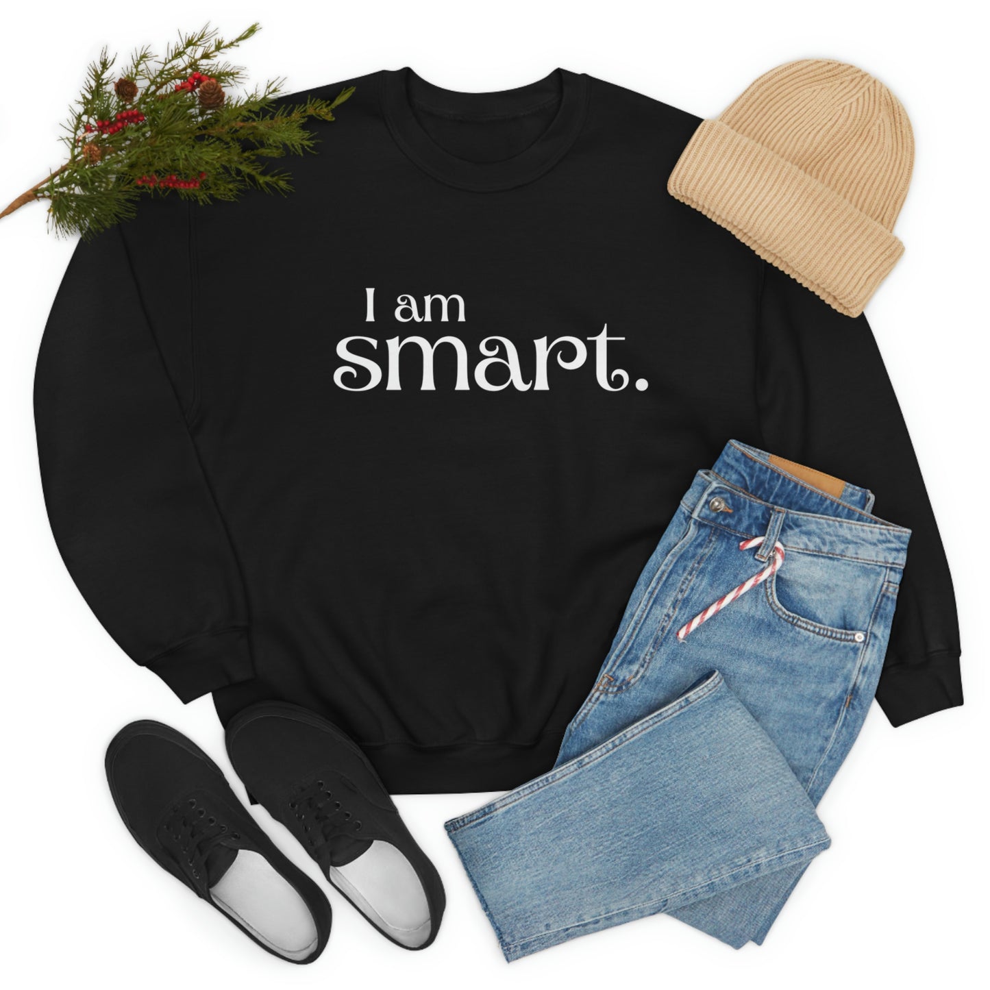 I am smart Women's affirmation crew neck sweatshirt