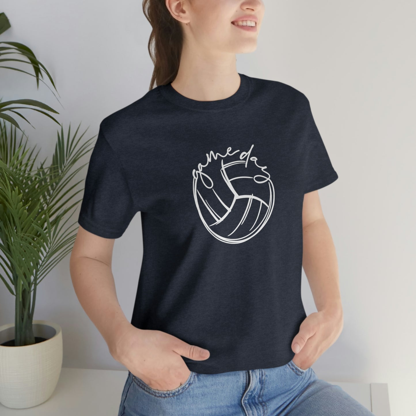 Volleyball Game Day Bella+Canvas 3001 Unisex Jersey Short Sleeve Tee