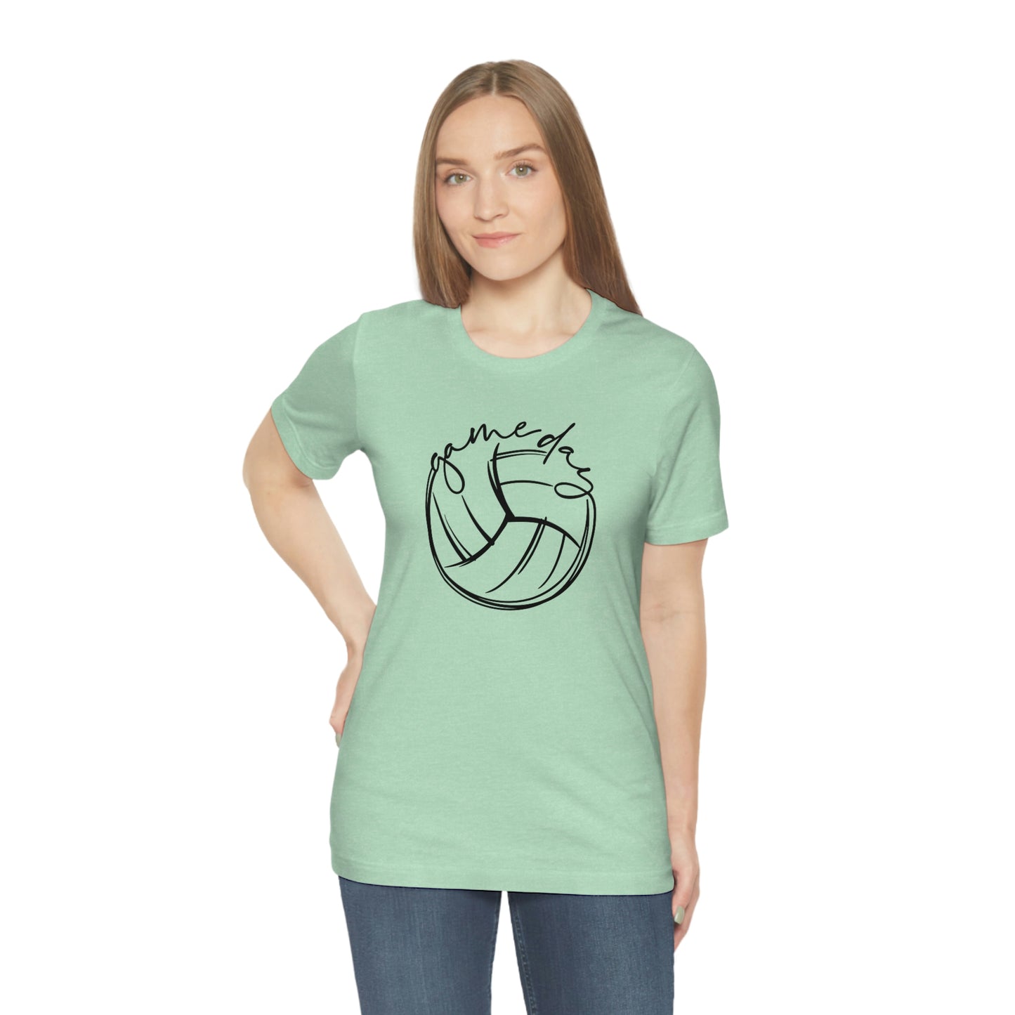 Volleyball Game Day Bella+Canvas 3001 Unisex Jersey Short Sleeve Tee