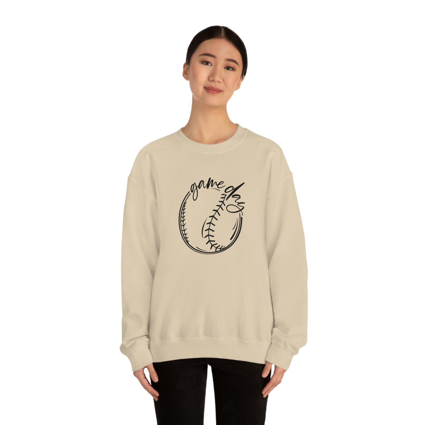 Baseball Game Day Gildan 18000Unisex Heavy Blend Crewneck Sweatshirt