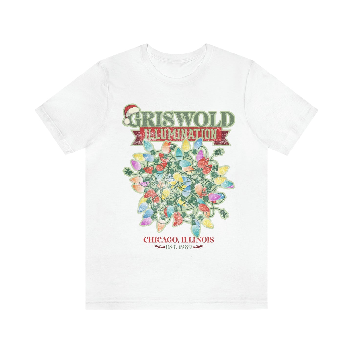 Griswold Illuminations Comfort Colors Christmas Unisex Jersey Short Sleeve Tee