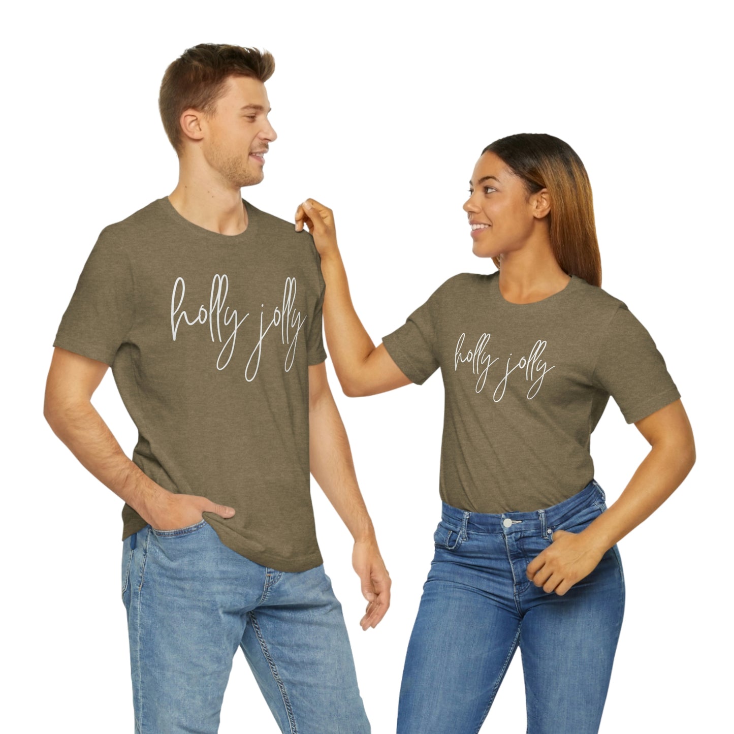 Holly Jolly Bella+Canvas Christmas Unisex Jersey Short Sleeve Tee