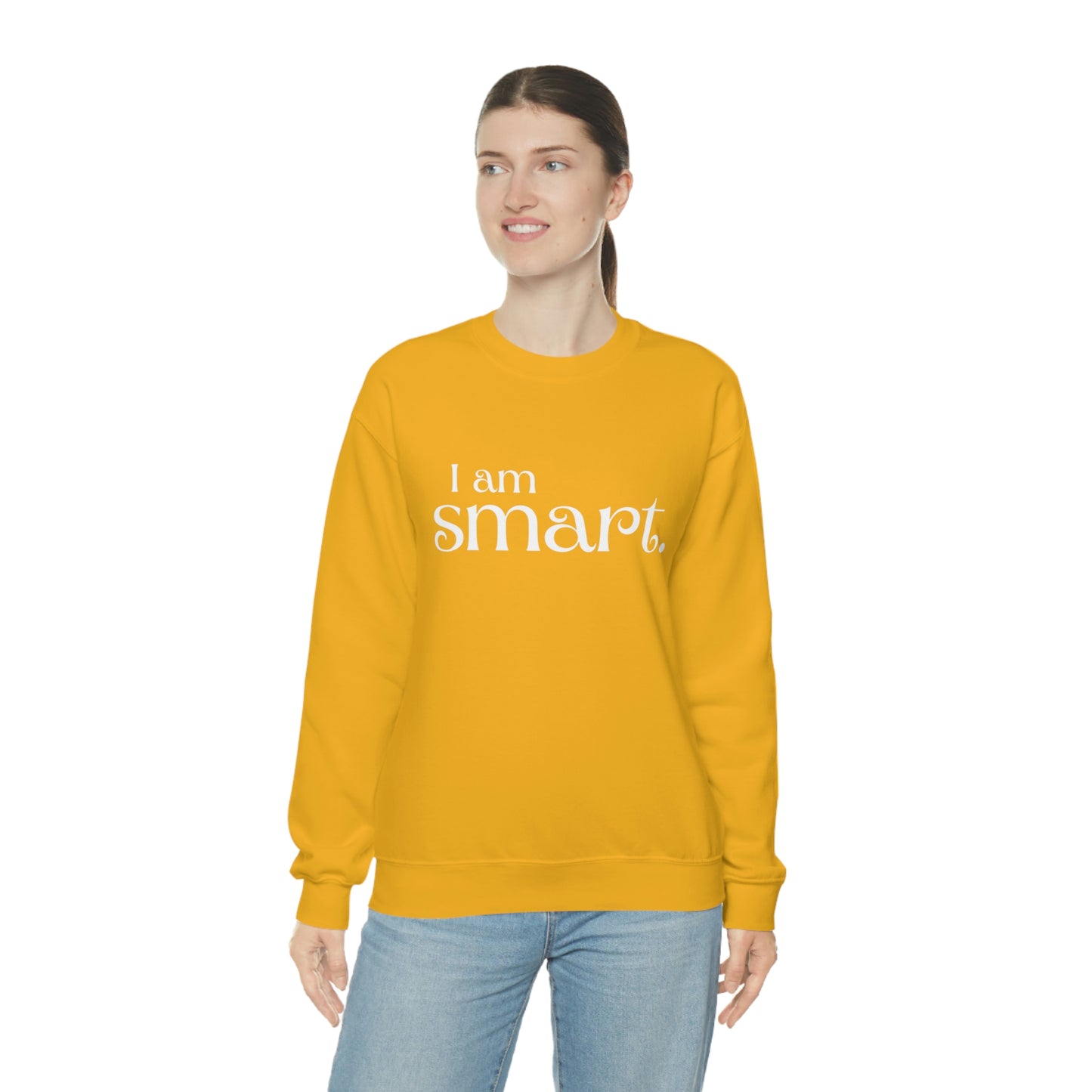 I am smart Women's affirmation crew neck sweatshirt