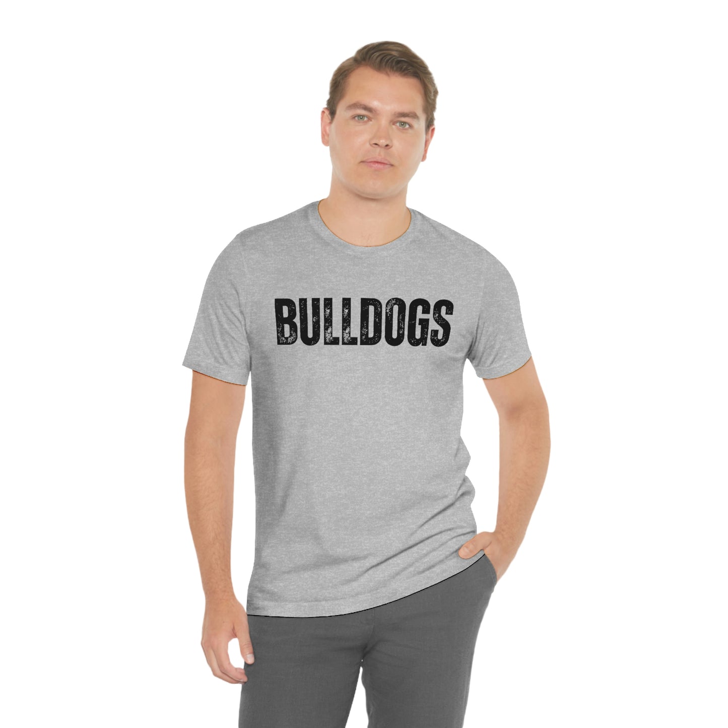 Bulldogs Women's and Men's Unisex Jersey Short Sleeve Tee Bella+Canvas 3001