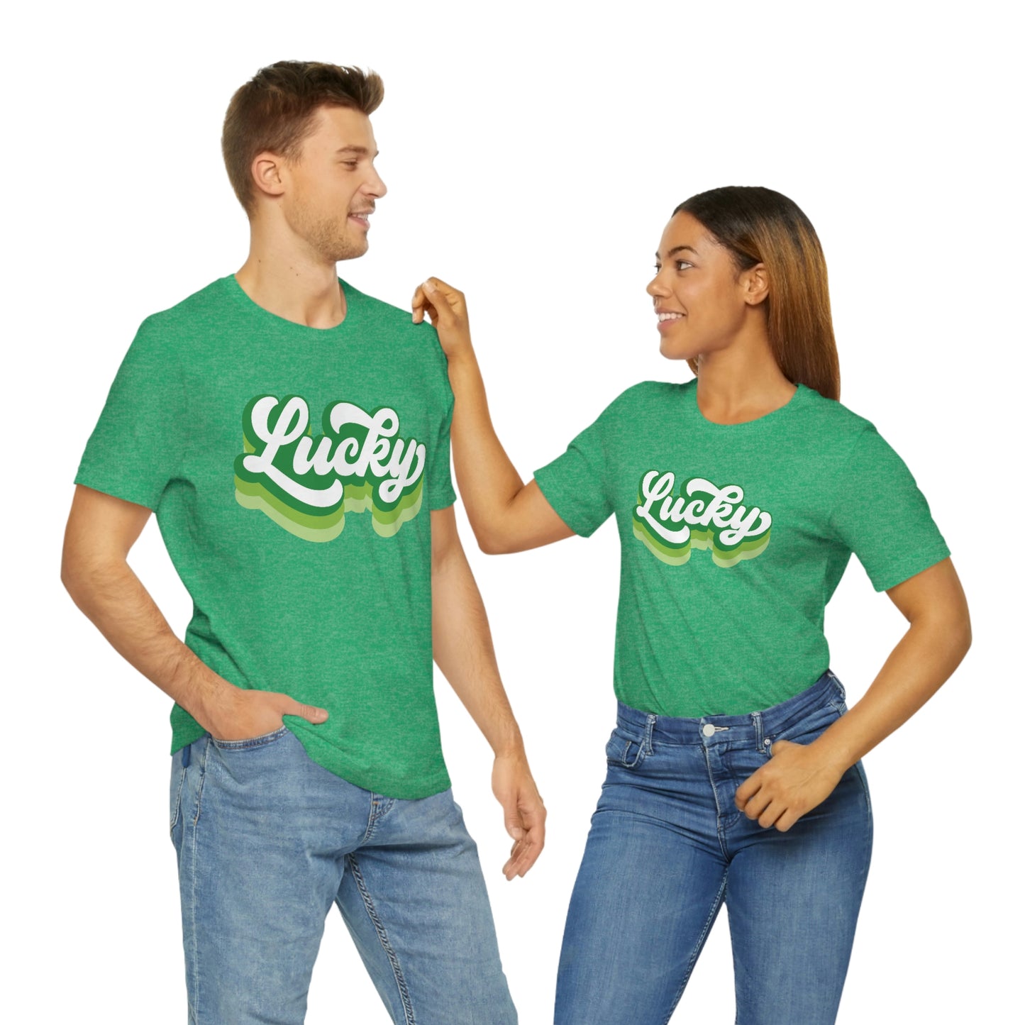 St. Patrick's Day Lucky Bella+Canvas 3001 Unisex Jersey Short Sleeve Tee