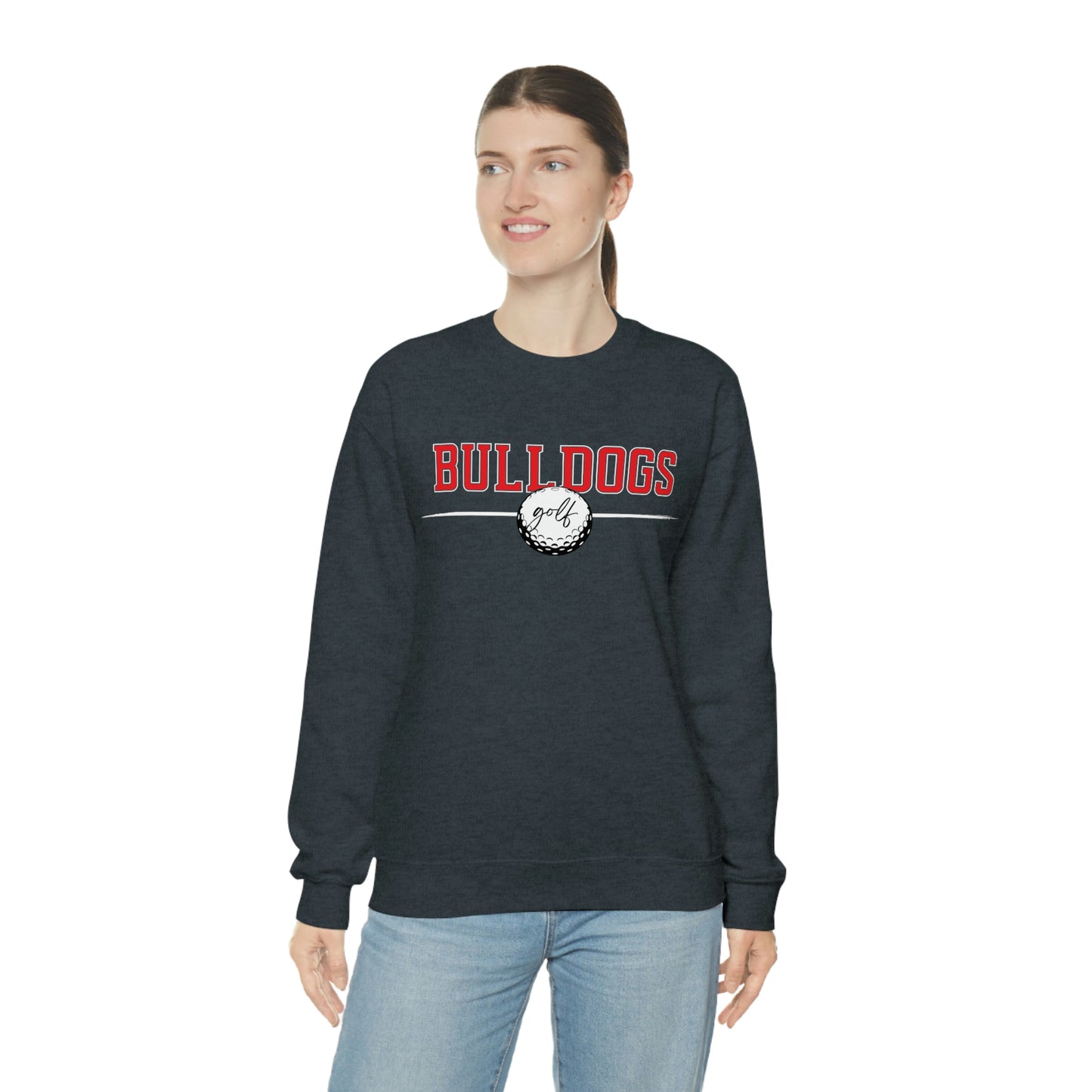 Cedartown Bulldogs Golf Gildan 18000 Unisex Heavy Blend Crewneck Sweatshirt