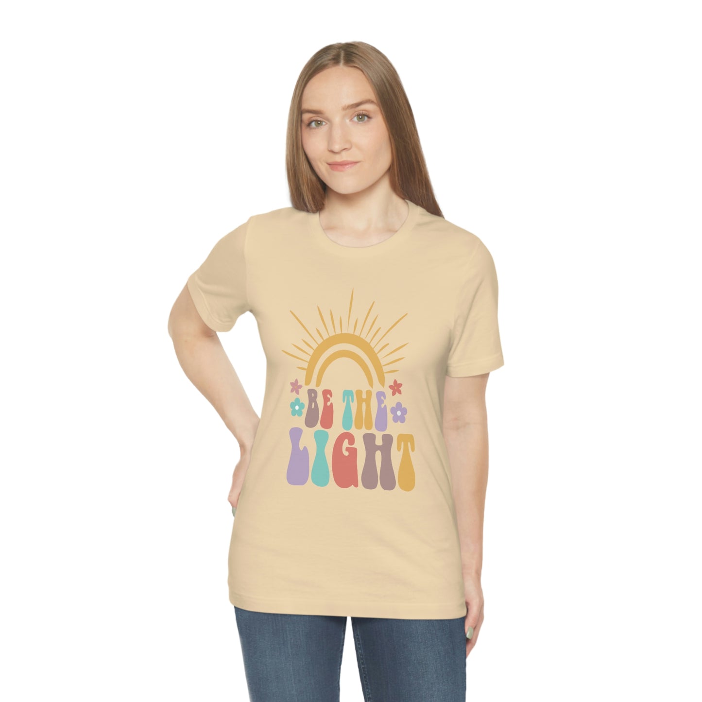 Inspirational Shirt Be The Light Bella+Canvas 3001 Unisex Jersey Short Sleeve Tee