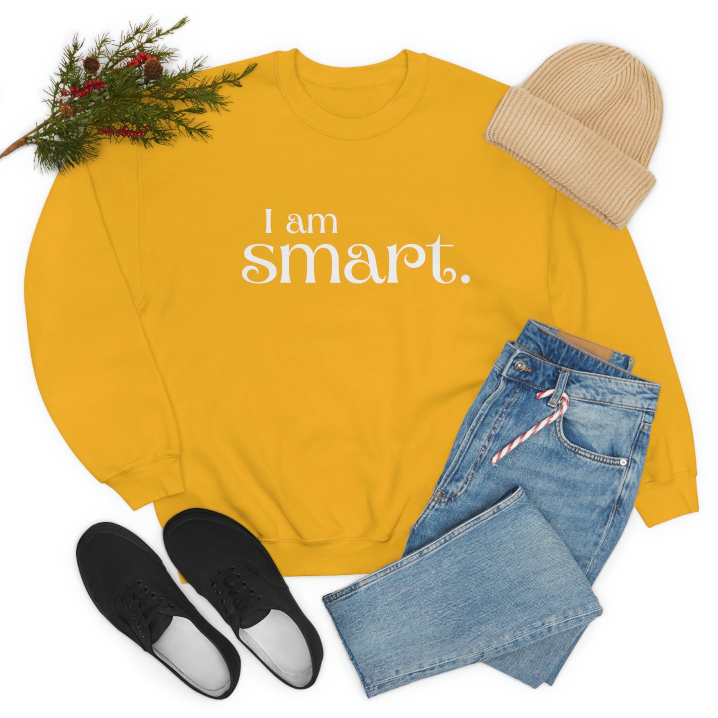 I am smart Women's affirmation crew neck sweatshirt