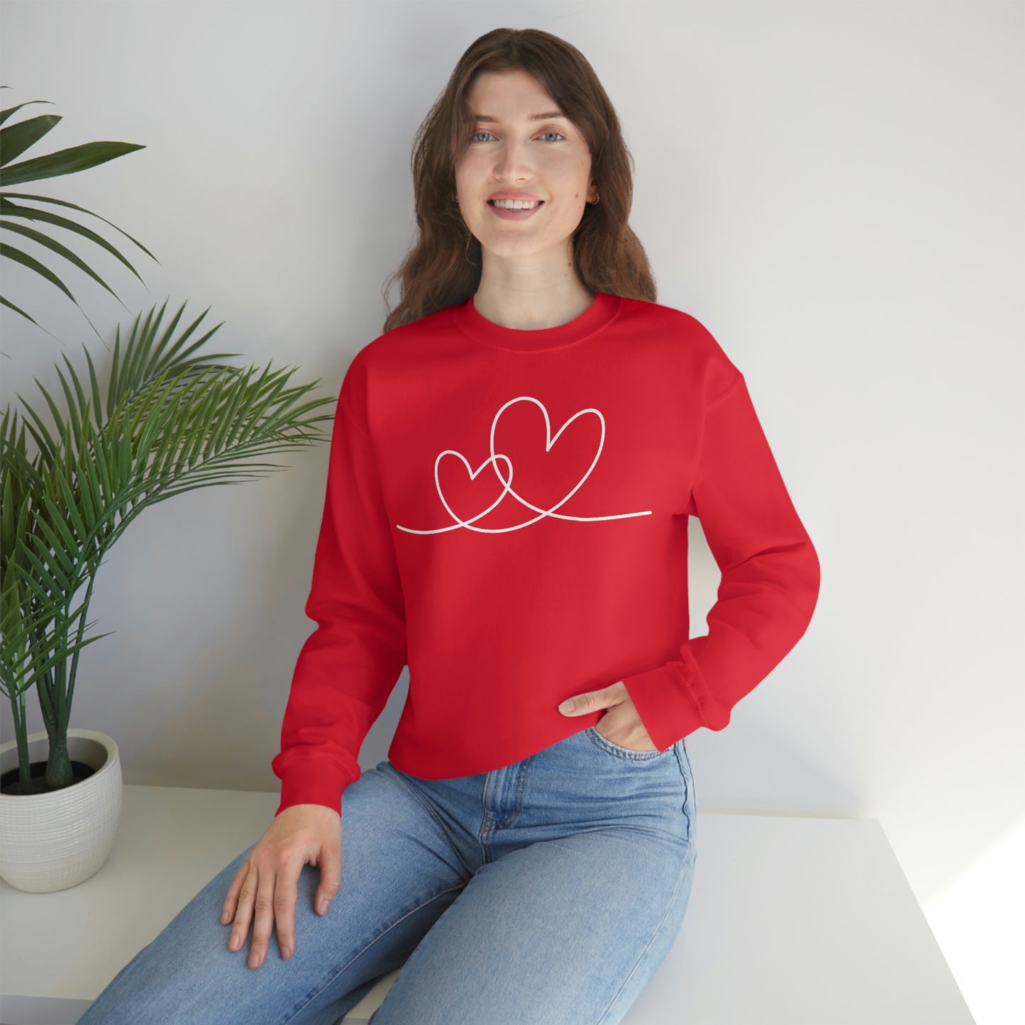 Valentine Hearts Women's Unisex Heavy Blend Crewneck Sweatshirt