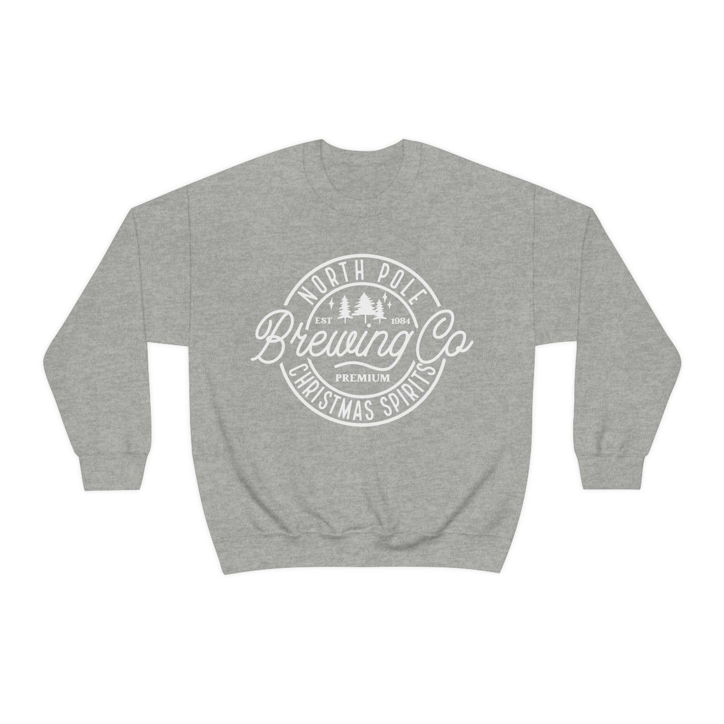 Christmas North Pole Brewing Company Heavy Blend Crewneck Sweatshirt