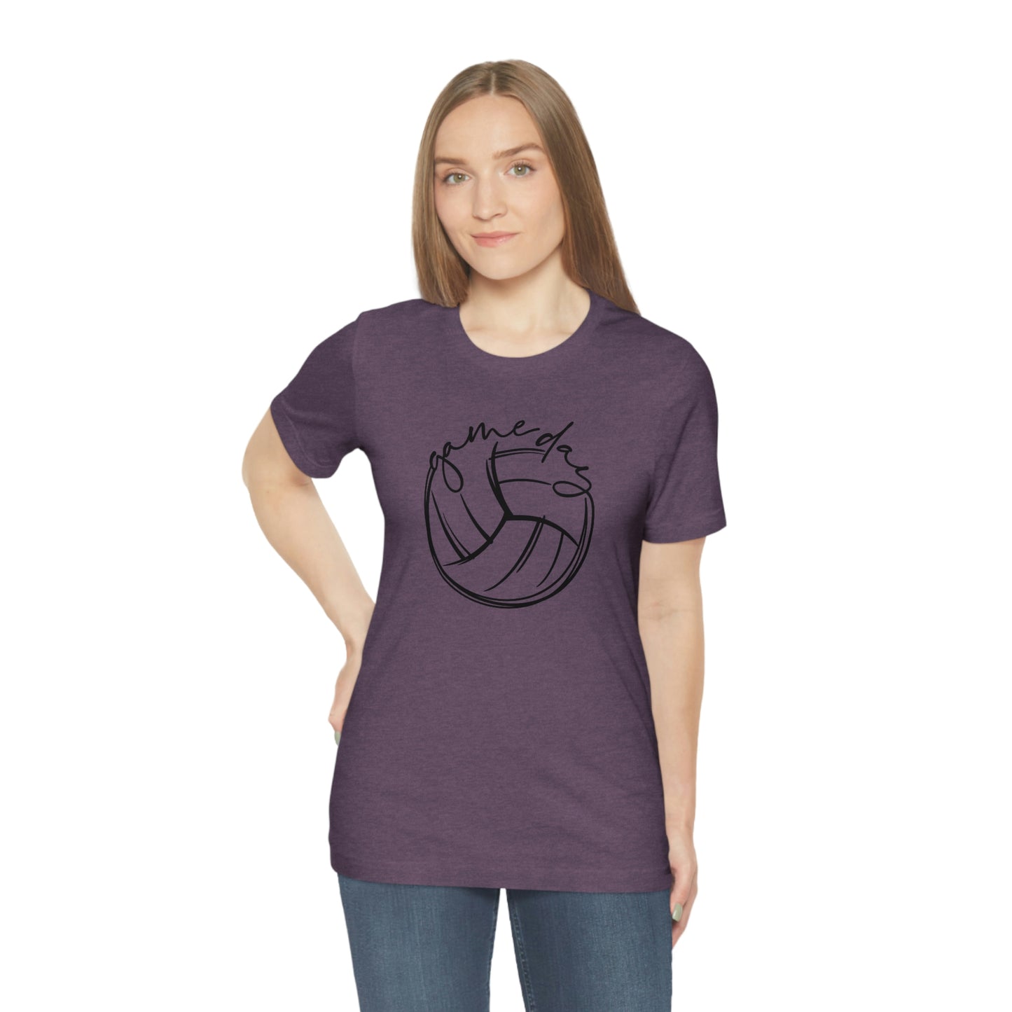 Volleyball Game Day Bella+Canvas 3001 Unisex Jersey Short Sleeve Tee