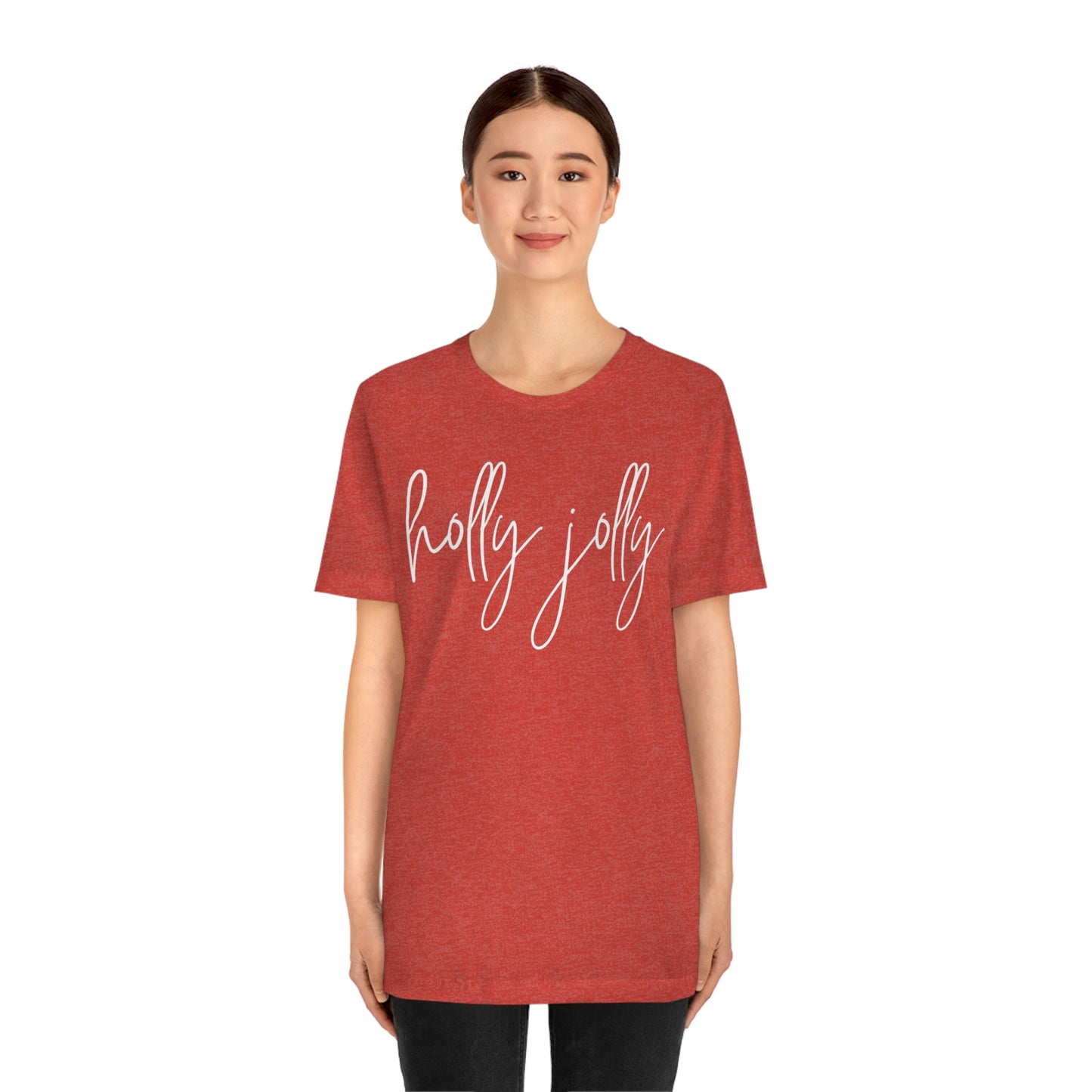 Holly Jolly Bella+Canvas Christmas Unisex Jersey Short Sleeve Tee